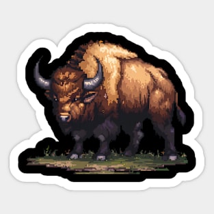 16-Bit Bison Sticker